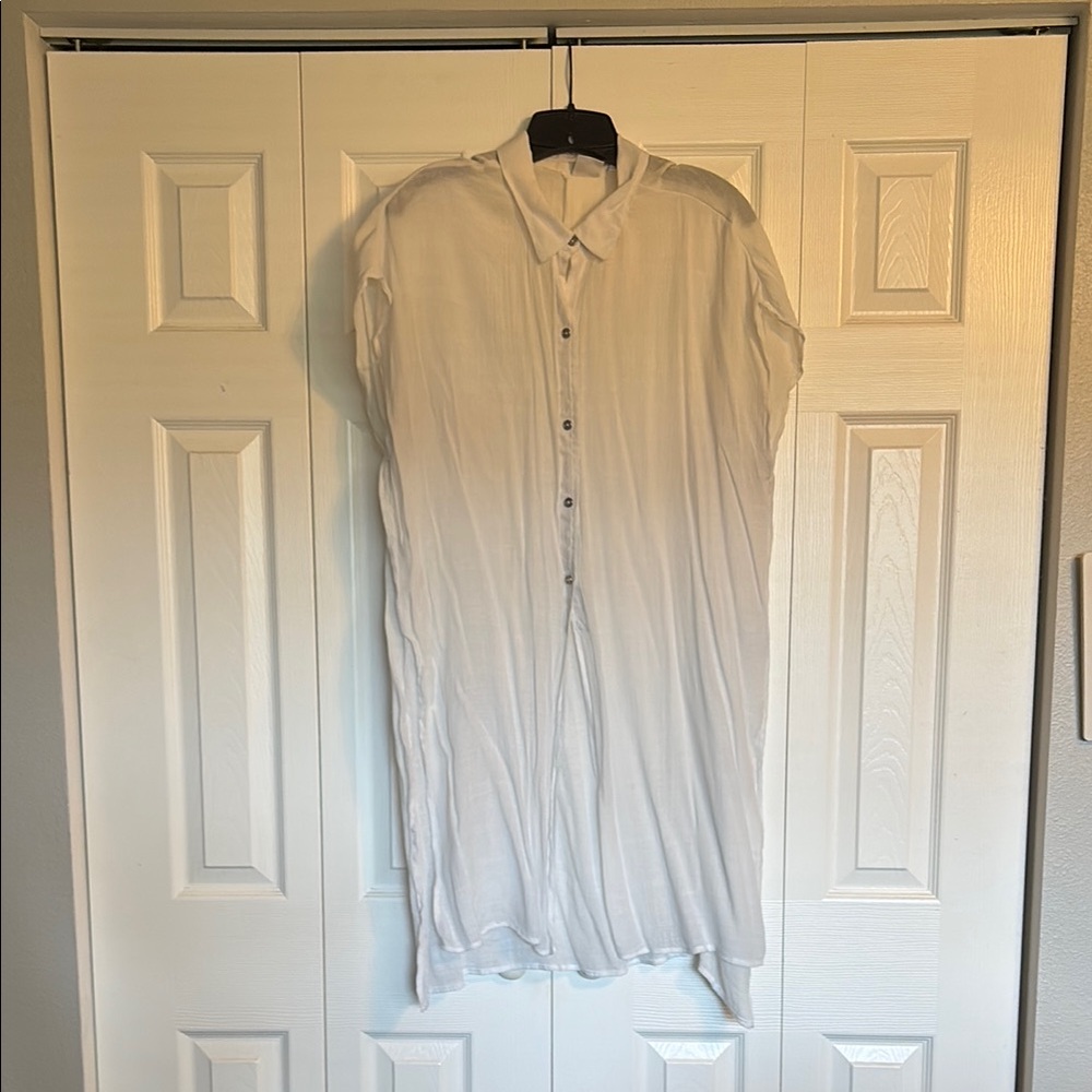 White Gauze Tunic Shirt
